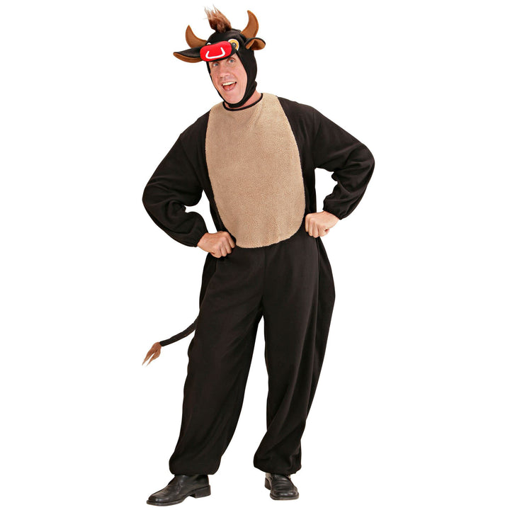 "BULL" (jumpsuit with buttocks, headpiece with mask) - (S), S