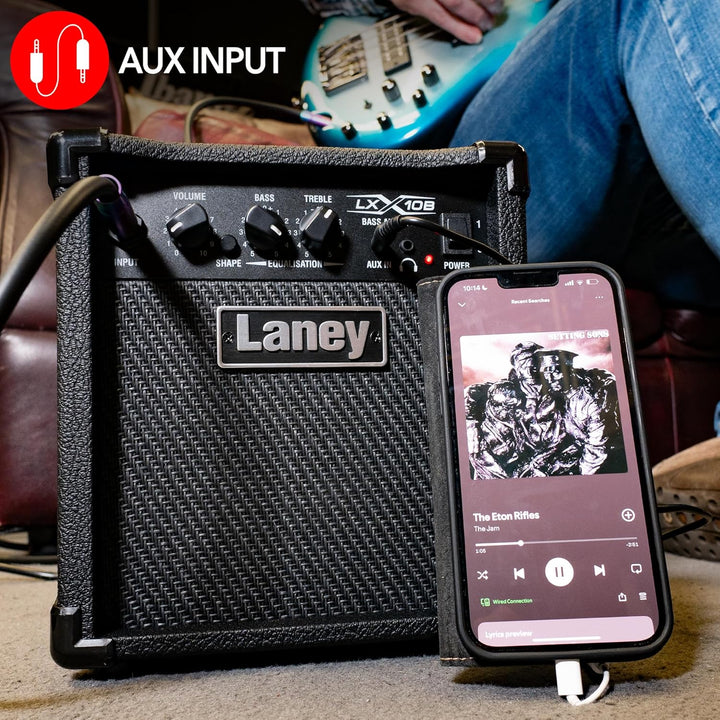 Laney LXB Series LX10B - Bass Guitar Combo Amp - 10W - 5 inch Woofer 10" Black, 10" Black
