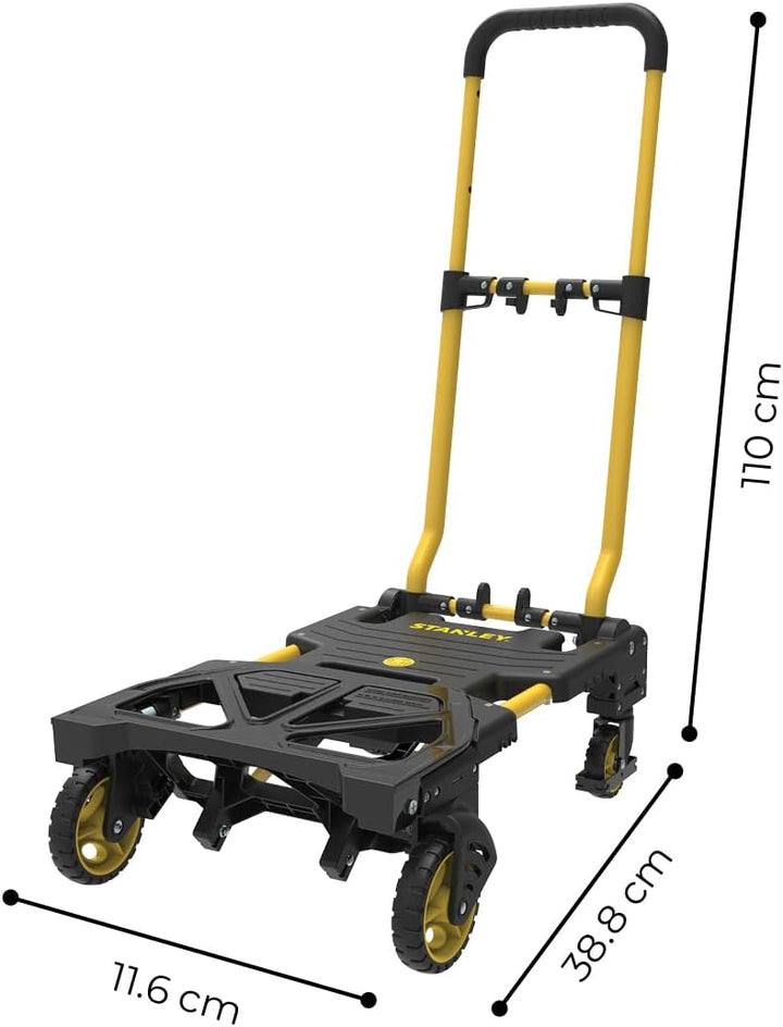 Stanley 2-in-1 Sackkarre und Transportkarre SXWTD-FT585 - Sackkarre Klappbar mit Tragkraft 137 KG -