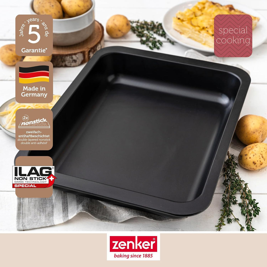 Zenker Ofenbackform (40 x 6 x 29 cm) SPECIAL COOKING, rechteckige Ofenform mit Antihaftbebeschichtun