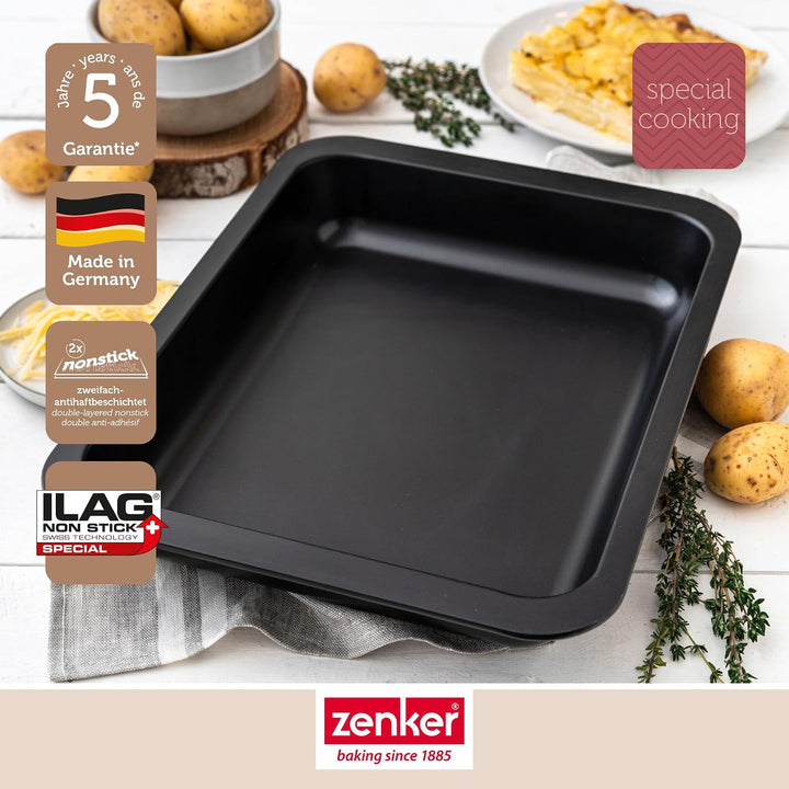 Zenker Ofenbackform (40 x 6 x 29 cm) SPECIAL COOKING, rechteckige Ofenform mit Antihaftbebeschichtun