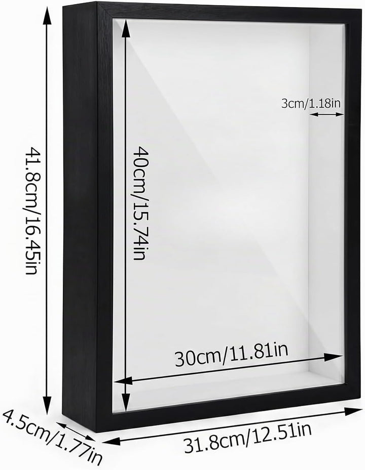 3D Bilderrahmen Zum Befüllen, 30x40 cm Bilder Rahmen Tief Zum Befüllen Hölzern Rectangle Bilderrahme