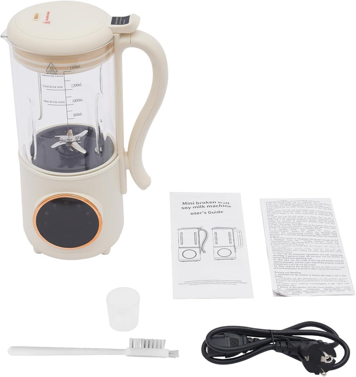 Sojamilch Maschine, 1.4 L Sojamilchmaschine mit 16 Klingen, Pflanzenmilchbereiter/Nut Milk Maker mit