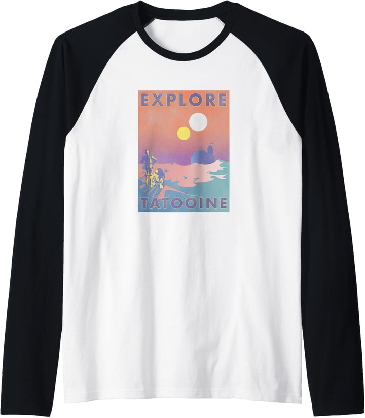 Star Wars R2-D2 & C-3PO Explore Tatooinne Poster Raglan