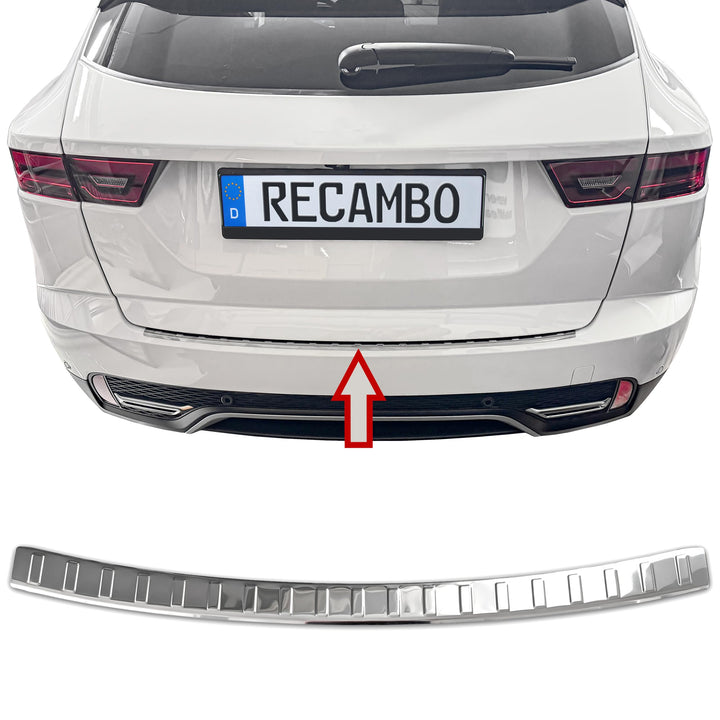 RECAMBO Ladekantenschutz Edelstahl kompatibel für Jaguar E-Pace | X540 | BJ ab 2017 - Hochglanz poli