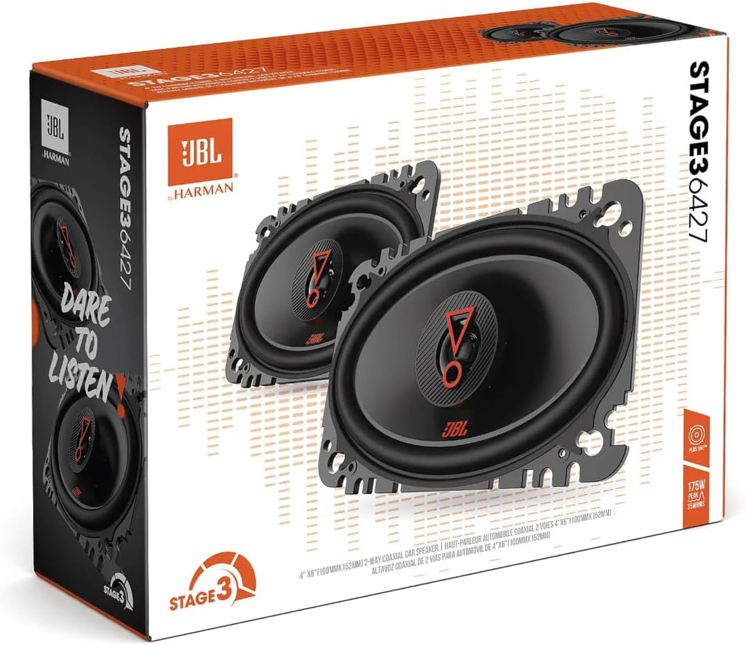 JBL Stage3 6427 2-Wege Auto Lautsprecher Set von Harman Kardon - 175 Watt ovale KFZ Autolautsprecher