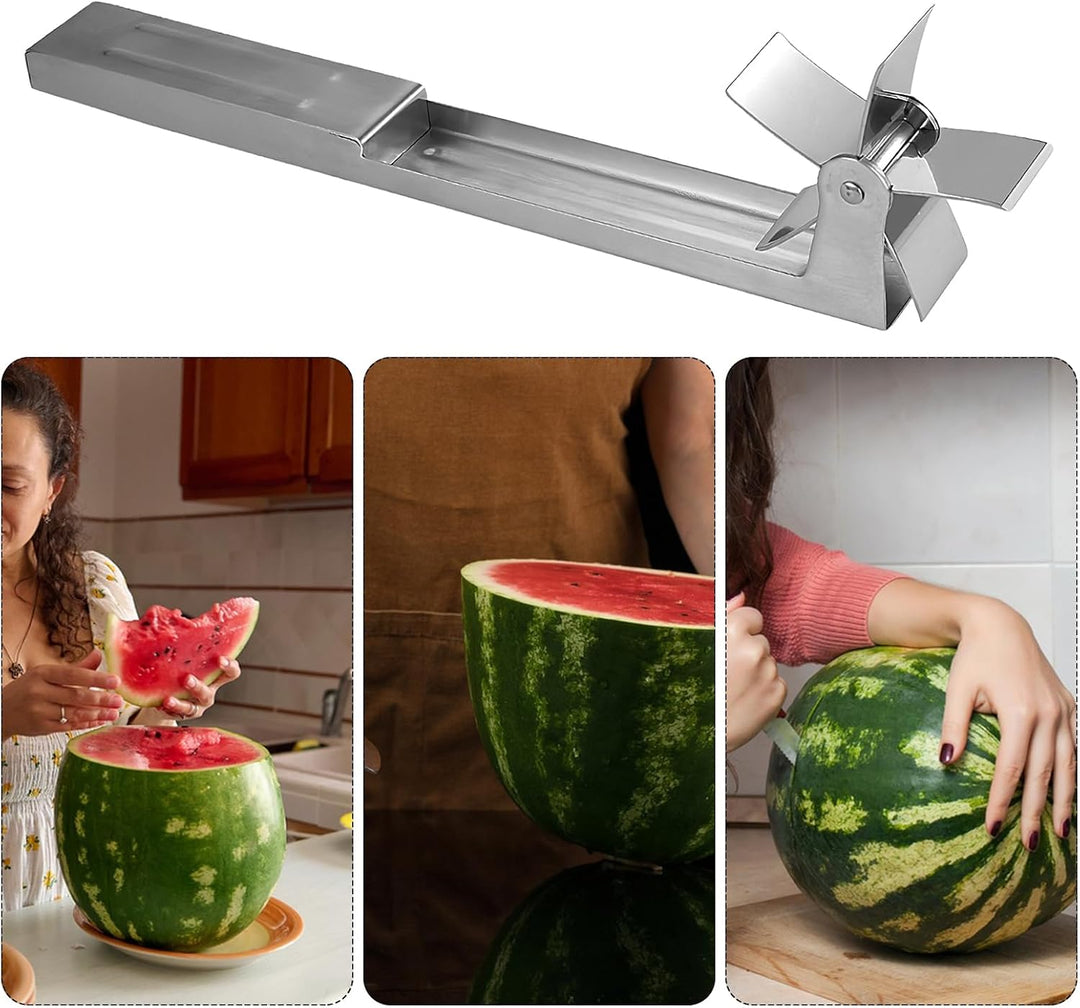 Wassermelonen-Schneidewerkzeug -Würfelschneider aus Edelstahl | Kürbis-Windmühlen-Schneider Für Kürb