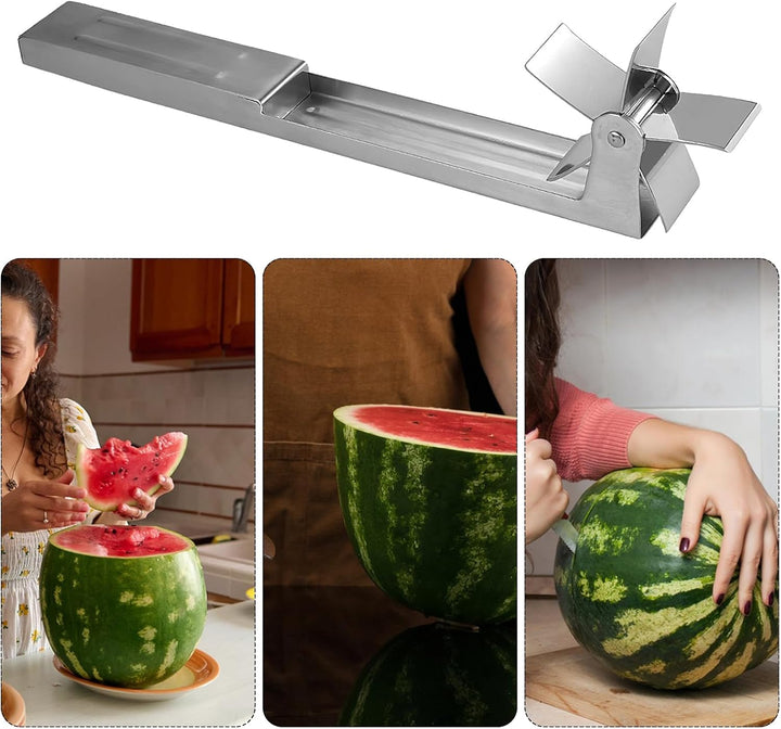 Wassermelonen-Schneidewerkzeug -Würfelschneider aus Edelstahl | Kürbis-Windmühlen-Schneider Für Kürb