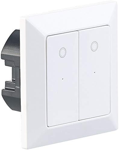 Luminea Home Control WiFi Lichtschalter: 2er-Set Doppel-Lichttaster mit WLAN, App und Sprachsteuerun