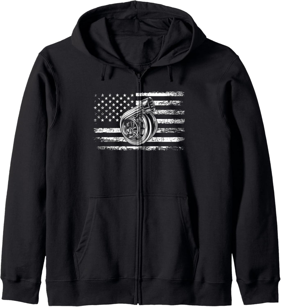 Turbo Amerikanische Flagge Racing Turbo Kapuzenjacke