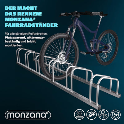 MONZANA® Fahrradständer für 6 Fahrräder 30-65 mm Reifenbreite 37 cm Radabstand Radständer Mehrfachst