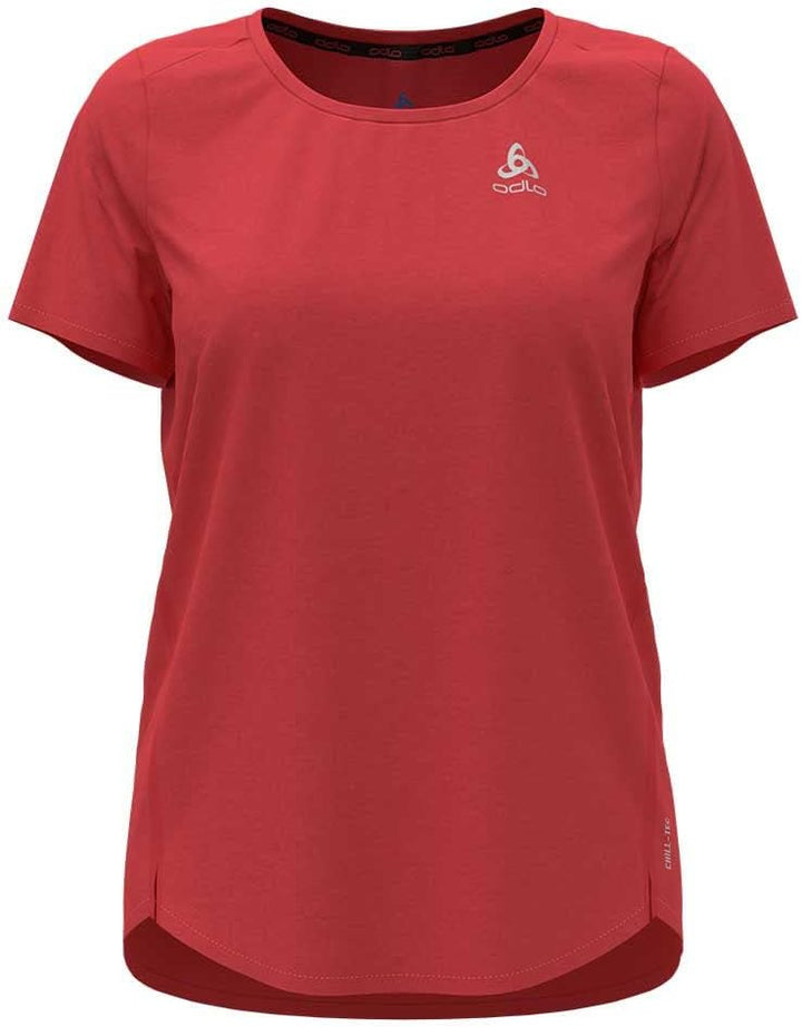 Odlo Damen Zeroweight Chill-tec_313871 Kurzarm Laufshirt XS Cayenne, XS Cayenne