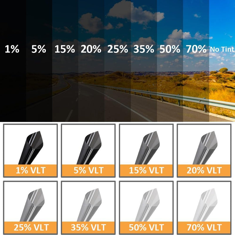 MOCNT Auto Tönungsfolie 1% VLT Auto Scheibentönungsfolie Sichtschutzfolie Autoscheiben Folie Fenster