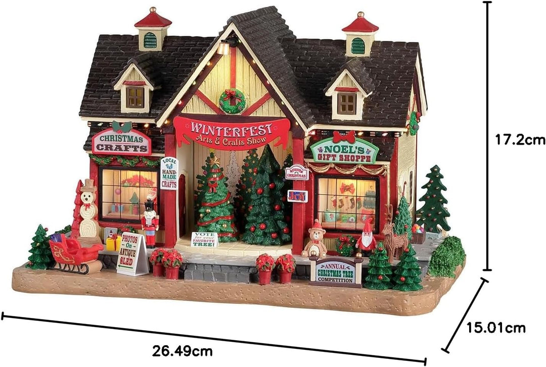 Lemax 25865-UK Caddington Village Lighted Building: Winterfest Arts & Crafts Show