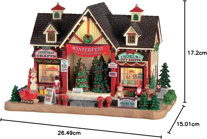 Lemax 25865-UK Caddington Village Lighted Building: Winterfest Arts & Crafts Show