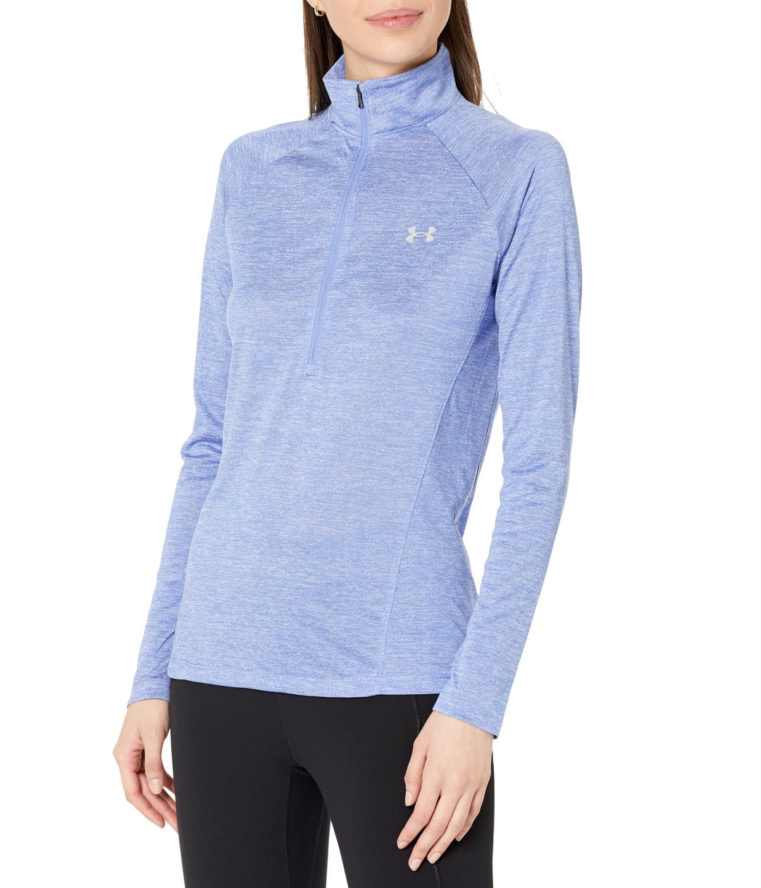 Under Armour Damen Tech Twist 1/2 Zip Langarm Pullover Sweatshirt S (495) Baja Blue/White/Metallic S