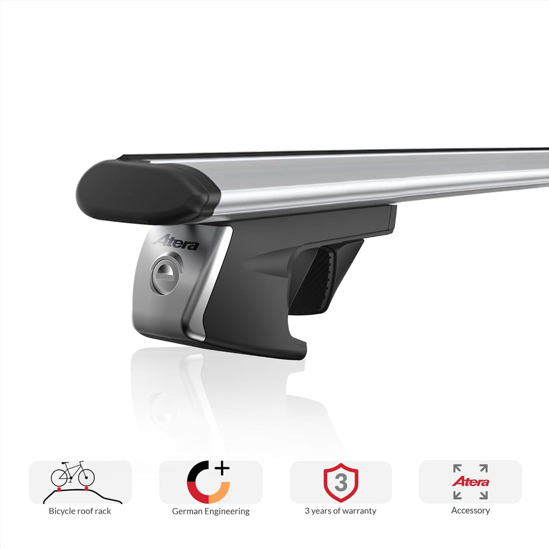 Atera 048 222 48222 Signo RT Grundträger für Fahrzeuge mit Dachreling, 1220mm