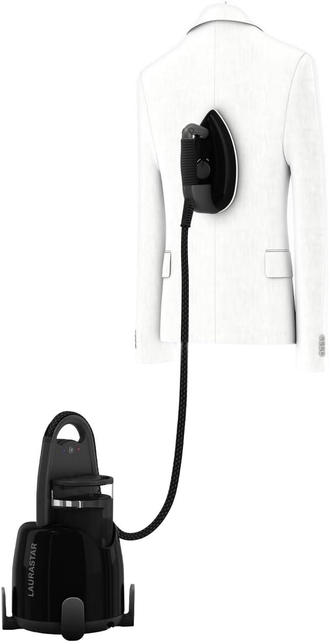 Laurastar Lift Plus Ultimate Black, 3-in-1 Bügelstation, die Kleidung entknittert, bügelt und reinig