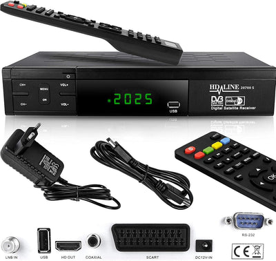 Echosat HDMI SCART HD Receiver Satellit DVB S2 HD Receiver für SAT Digitaler Satelliten SAT Receiver
