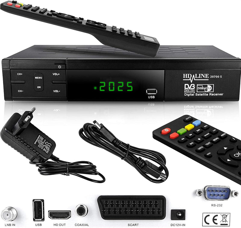 Echosat HDMI SCART HD Receiver Satellit DVB S2 HD Receiver für SAT Digitaler Satelliten SAT Receiver