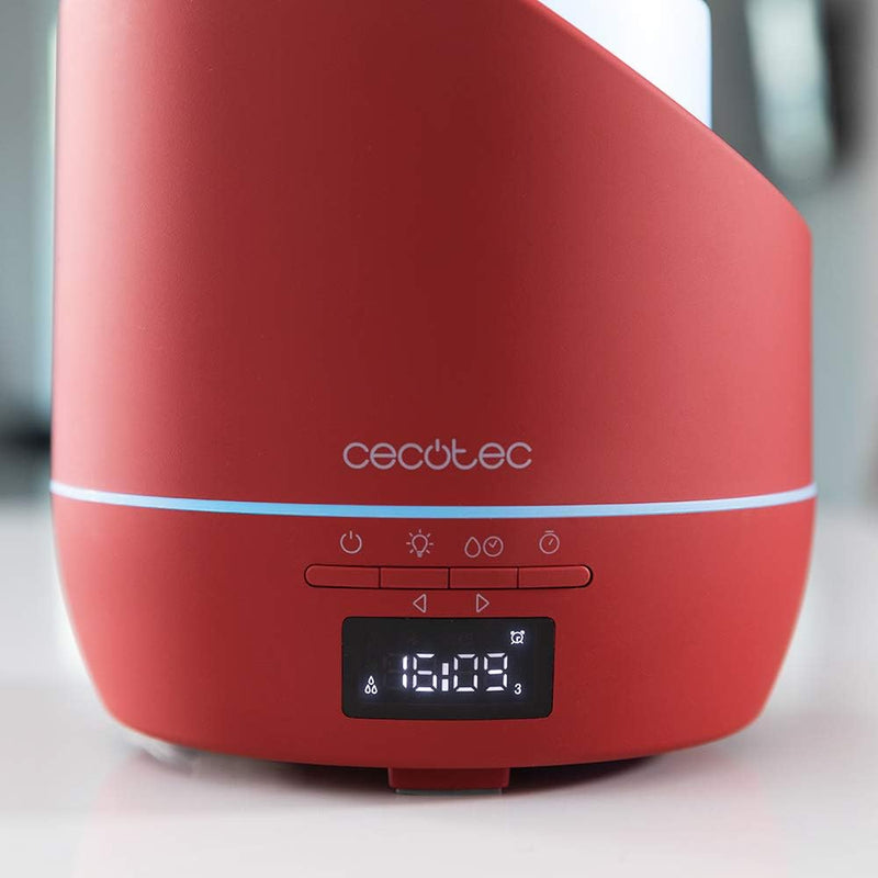 Cecotec PureAroma 500 Smart Granat Aroma Diffusor. Kapazität 500ml, LED-Anzeige, 12h Timer, Wecker,