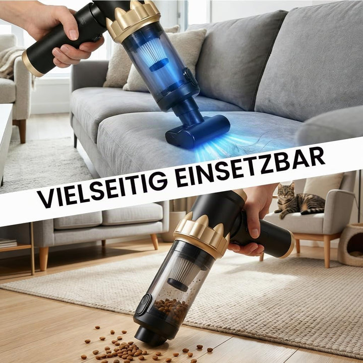 Handstaubsauger Akku Autostaubsauger Auto Stark, Mini Staubsauger Kabellos 26000Pa 4-in-1, Car Vacuu