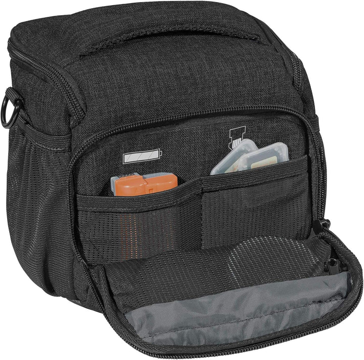 PEDEA DSLR-Kameratasche "Fashion" mit Displayschutzfolie für Fujifilm XF10 / Sony Alpha 5000 / Canon