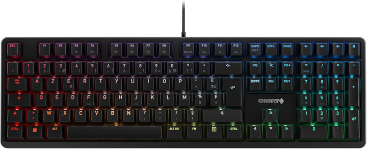 CHERRY G80-3000N RGB, mechanische Gaming-Tastatur mit RGB-Beleuchtung, Französisches Layout (AZERTY)