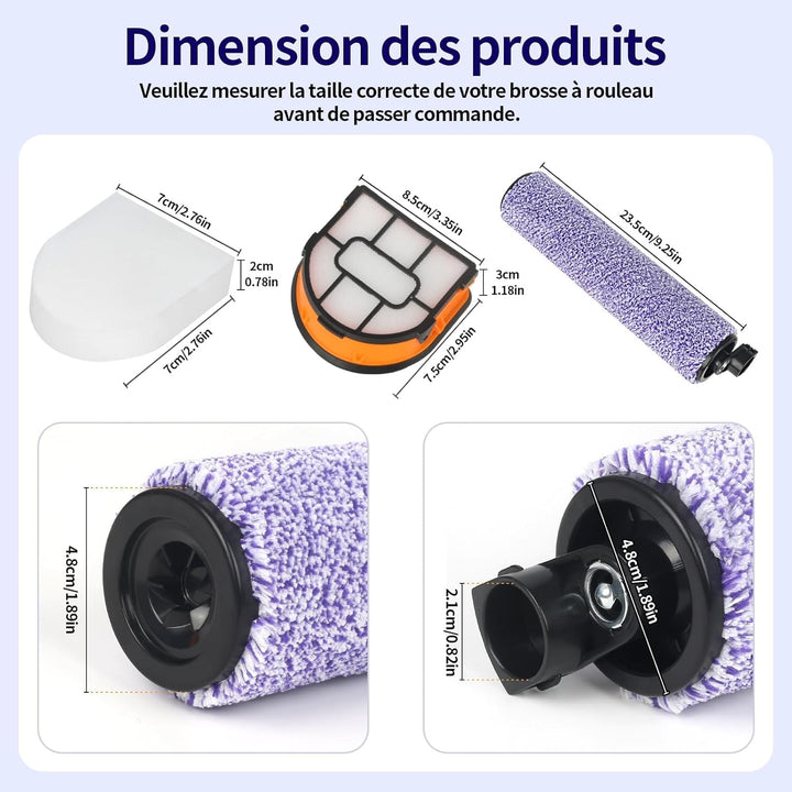 Zubehörset für Shark HydroVac HydroVac XL 3-in-1/Cordless Pro XL WDB1F avec (2 Walzenbürste+ 2 Filtr