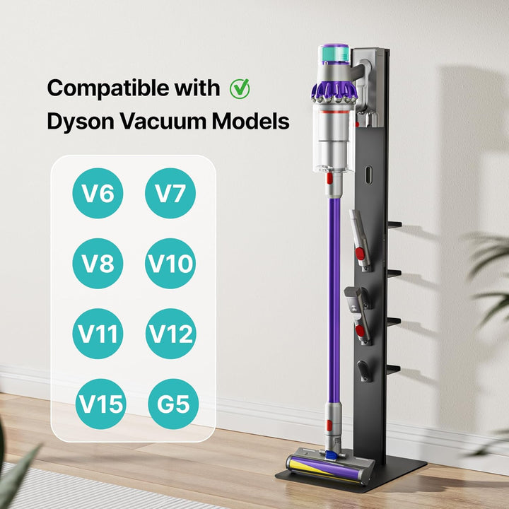 PEGZONE Ständer für Dyson Akkusauger mit 4 Haken und 4 Ablagen，Kompatibel für Dyson Gen5, V15, V12,