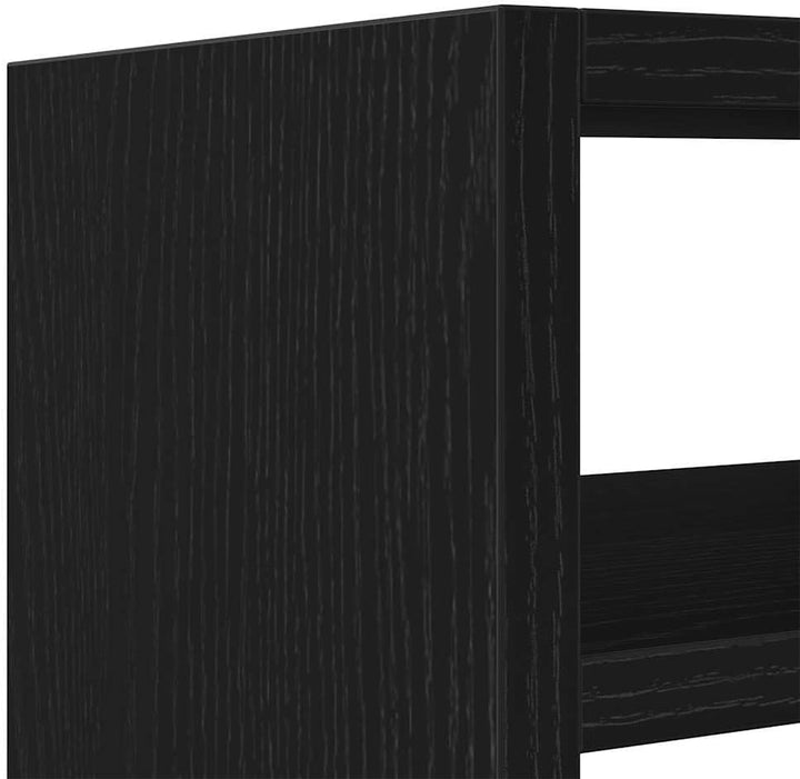vidaXL Monitorständer mit Schreibtisch-Organizer Schwarz Eichen-Optik, Monitorerhöhung, Schreibtisch