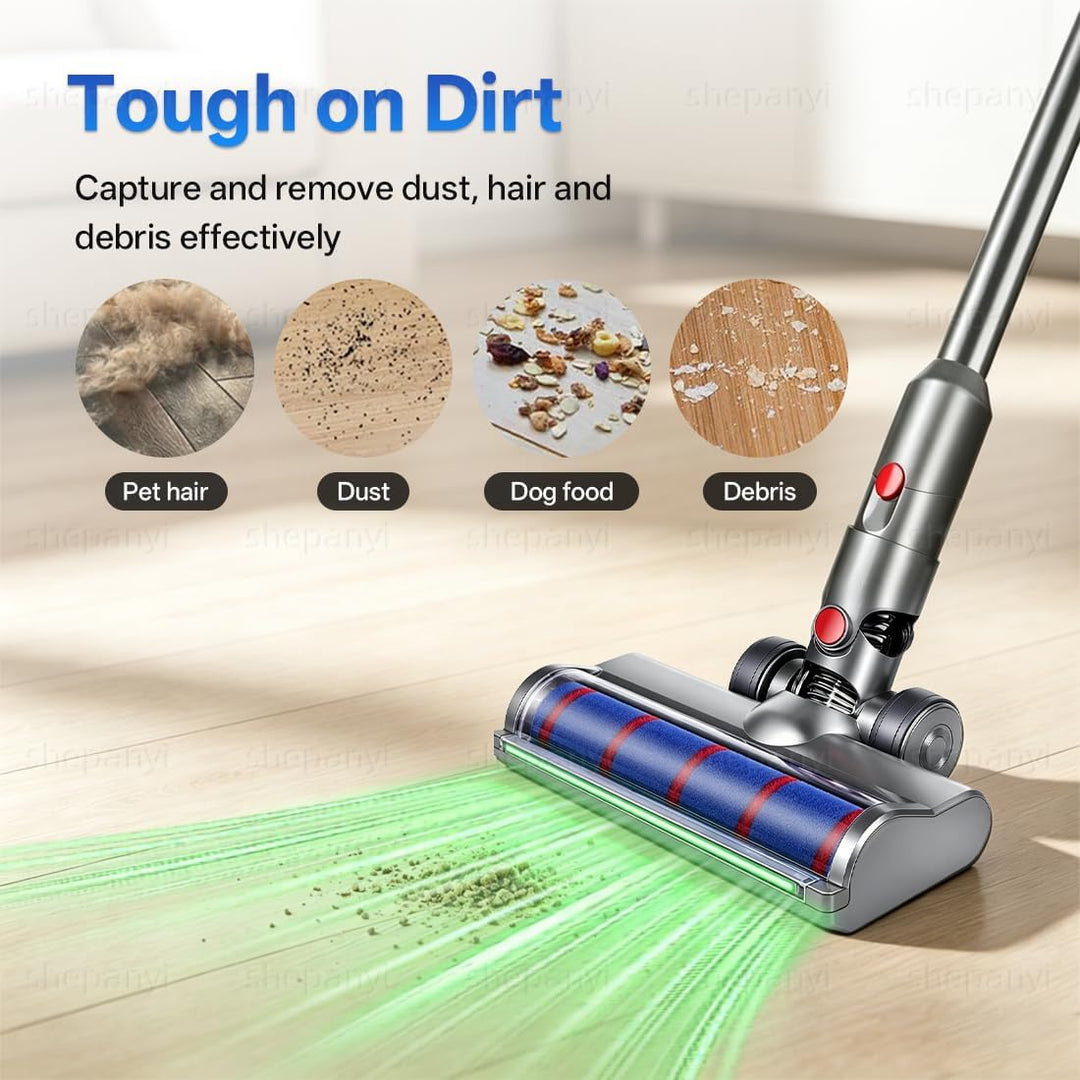 LED Bürste Bodendüse kompatibel für Dyson V12 Detect Slim, Ersatzbürste Bürsten Zubehör, Soft-Roller