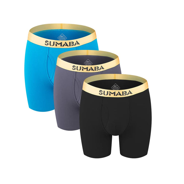 ZUOLAIYIN Bambus Boxershorts für Herren Atmungsaktiv Weicher Beutel Unterwäsche Shorts Sportliche Sp