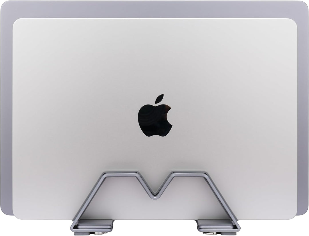 Psitek Verstellbarer Dual Vertikaler Laptopständer - Unterstützt 2 Geräte Aluminium, Universelle Pas