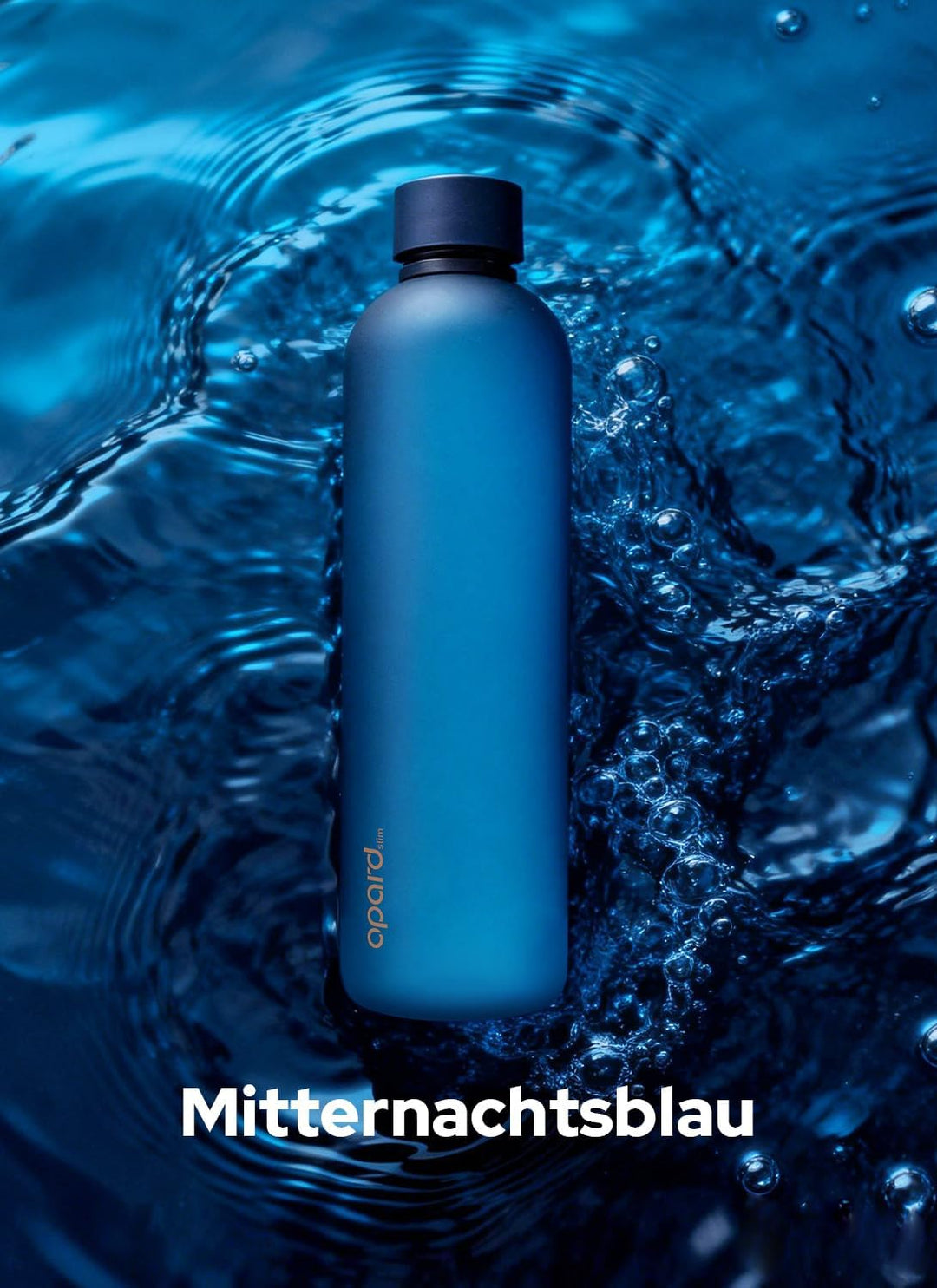 Opard Slim Trinkflasche 1l, Kohlensäure geeignet Wasserflasche, Water Bottle Spülmaschinenfest, BPA