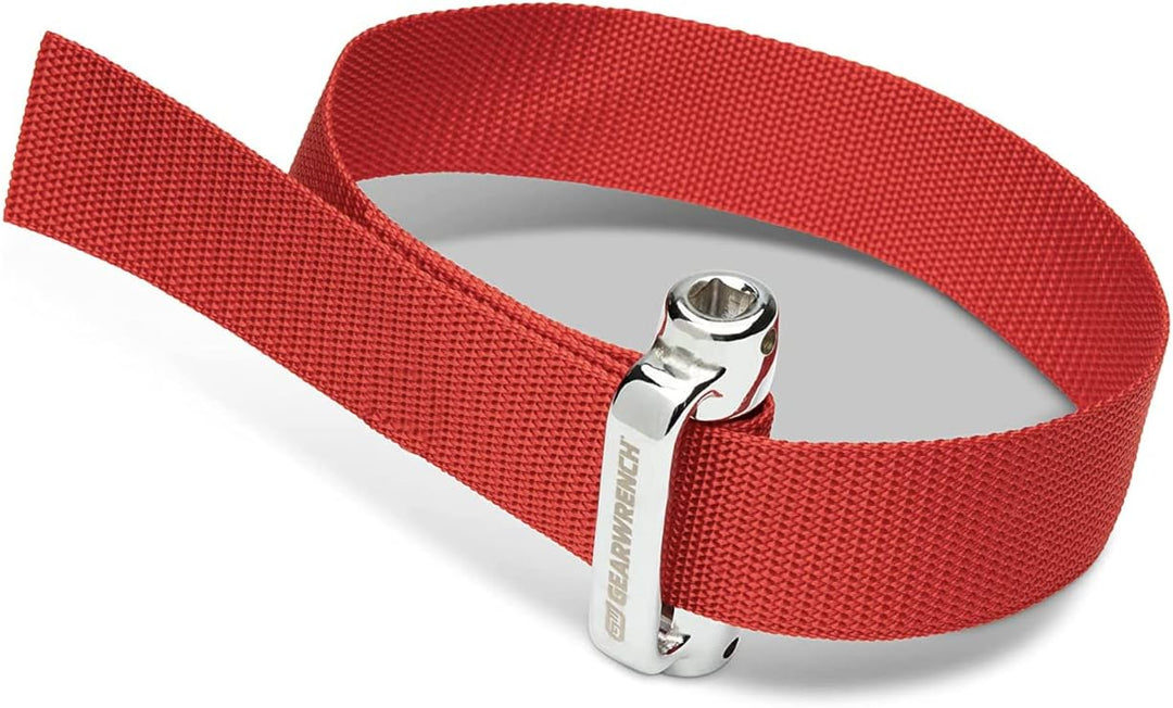 GEARWRENCH 3/8 Zoll & 1/2 Zoll Antrieb Heavy Duty Ölfilter Strap Wrench, 3529D, Rot HD-Gurtschlüssel