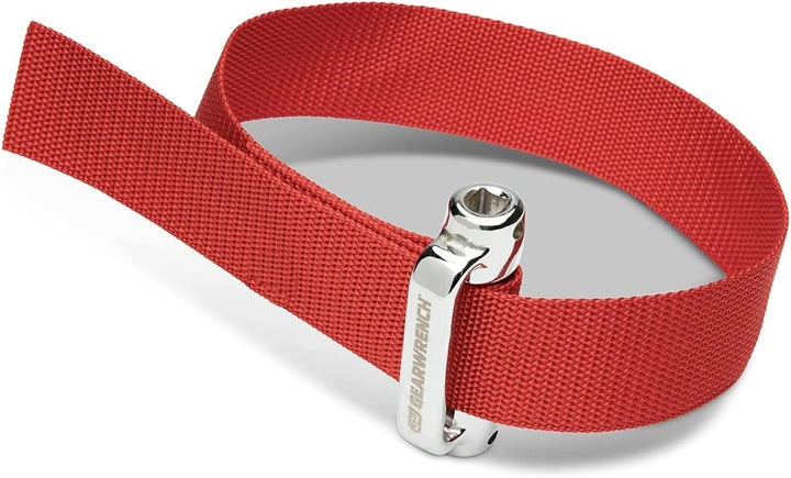 GEARWRENCH 3/8 Zoll & 1/2 Zoll Antrieb Heavy Duty Ölfilter Strap Wrench, 3529D, Rot HD-Gurtschlüssel