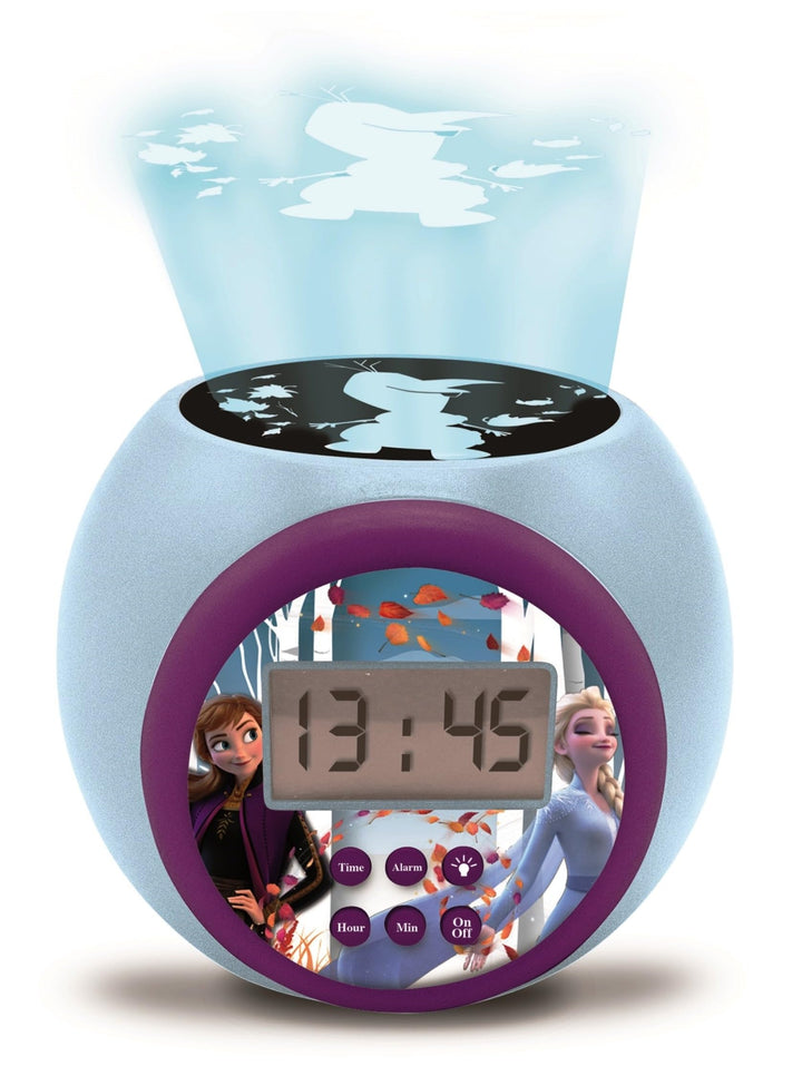 Lexibook - Disney Die Eiskönigin Projector-Wecker Anna ELSA mit Schlummerfunktion und Weckfunktion,