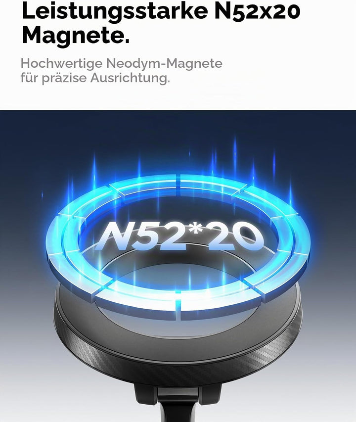 Spigen VacuumLock Magnetische MagSafe Handyhalterung Auto, 3 Fach Verstellbar, 360° Drehbar, Starke