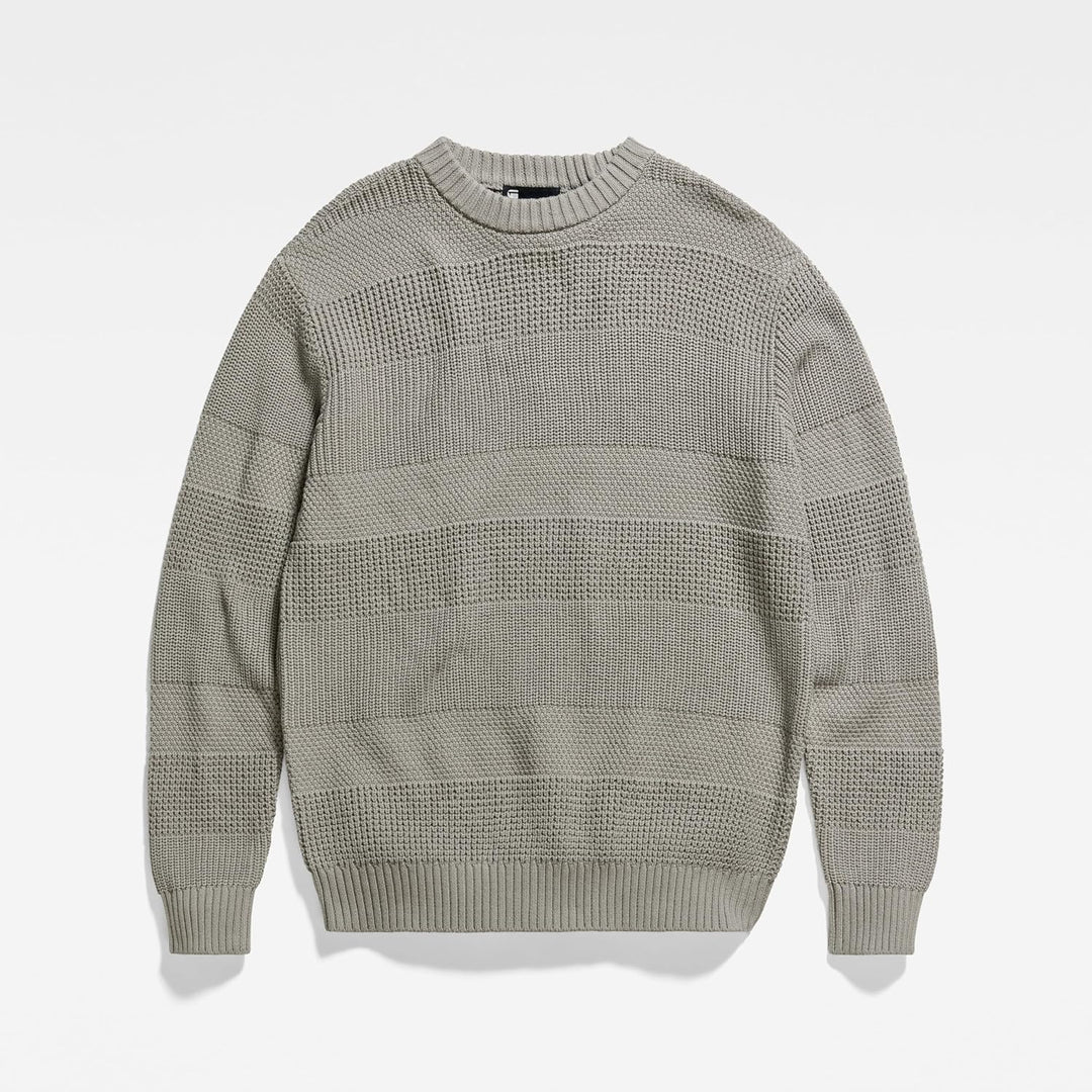 G-STAR Herren Hori Structure Knitted Pullover Knits, Grau (Elephant Skin D23539-d496-g106)