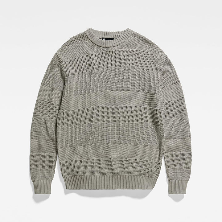 G-STAR Herren Hori Structure Knitted Pullover Knits, Grau (Elephant Skin D23539-d496-g106)