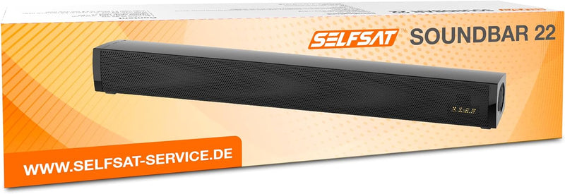 SELFSAT [Test: SEHR GUT SOUNDBAR 22 (12V Soundbar passend für 22“ TVs) Bluetooth schwarz für 22 Zoll