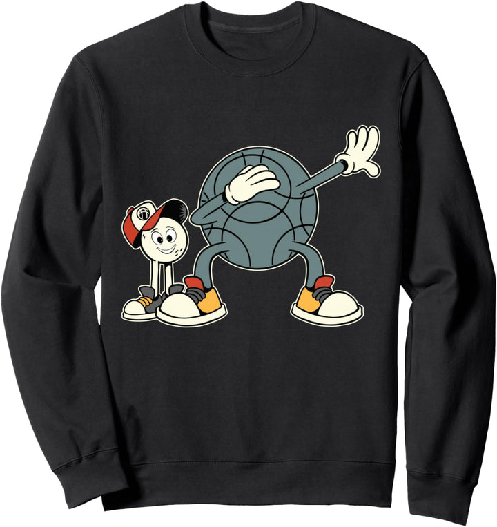 Dabbing Boulekugel Schweinchen Pétanque Outfit für Bouler Sweatshirt