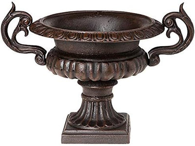 aubaho Nostalgie Amphore Pflanzkübel Blumentopf Blumenkübel Gusseisen antik Stil braun