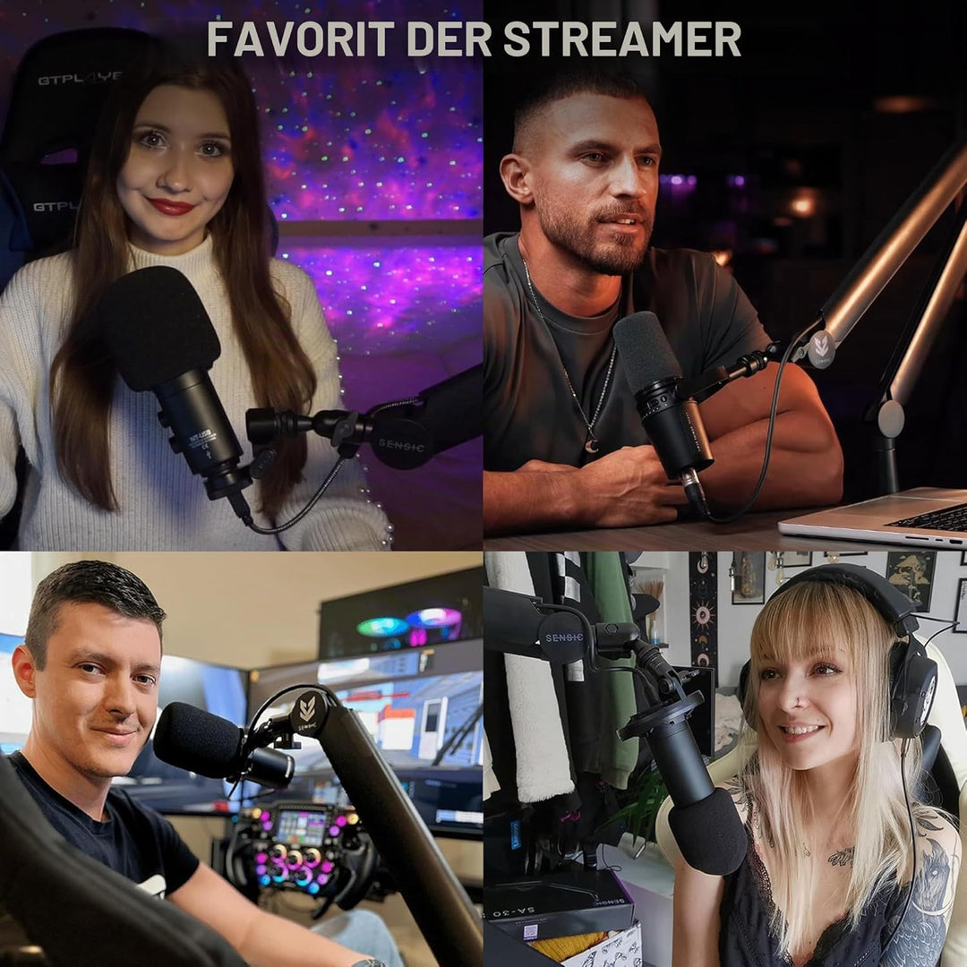 SENSIC SA-30 Mikrofonständer Tisch mit 360° drehbarem Schwenkarm, optionale Erhöhung und 3/8 bis 5/8