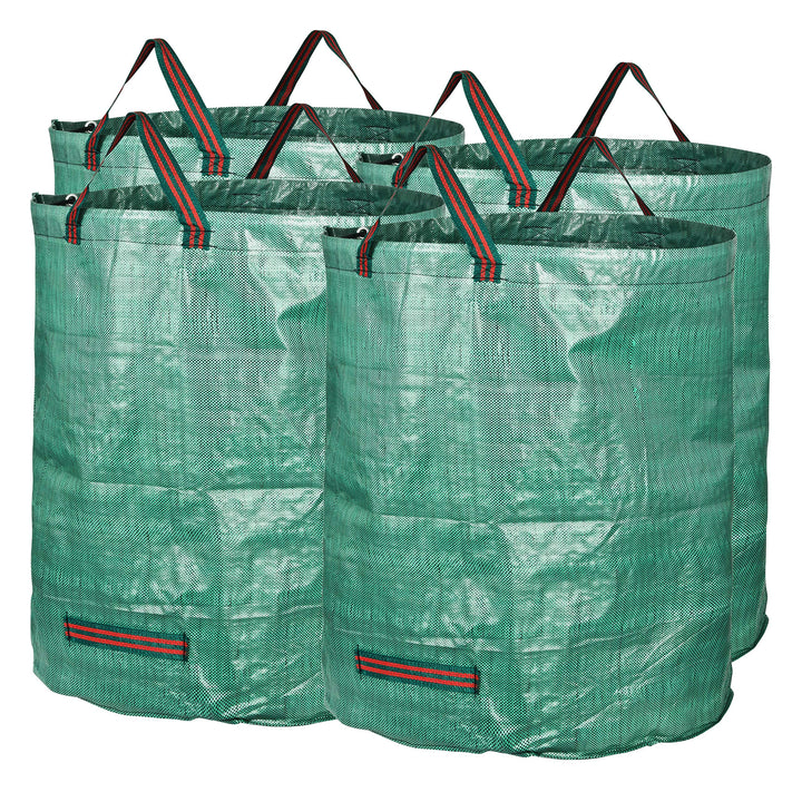 GardenMate 4X 272l Gartensack Laubsack Gartenabfallsack stabil - Gartensäcke für Gartenabfälle - Lau