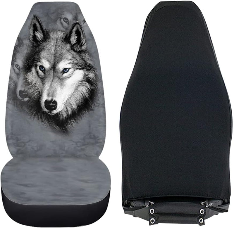 chaqlin Grey Wolf Autositzbezug Männer Frauen Vordersitzbezug Geschenke Tier Design Universal Fit fü