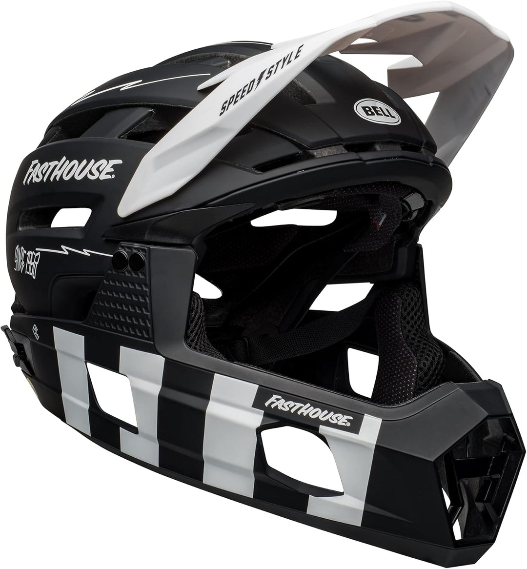 BELL Herren Super Air Helm M Matte Black/White Fasthouse, M Matte Black/White Fasthouse