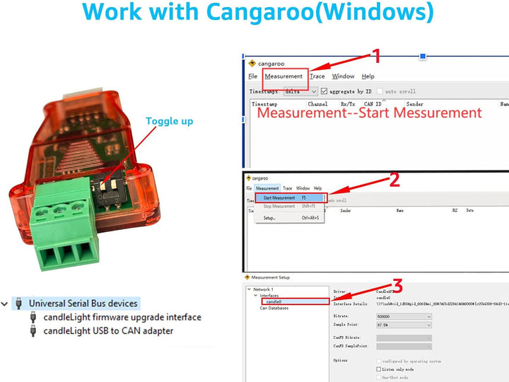 DSD TECH USB zu CAN Bus Adapter basierend auf Open Hardware Canable