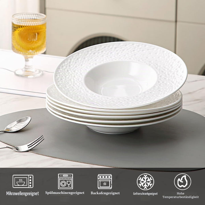 Berglander Suppenschalen Set mit 6, wiederverwendbare 260ml Kunststoff-Multipurpose-Teller für Pilzs
